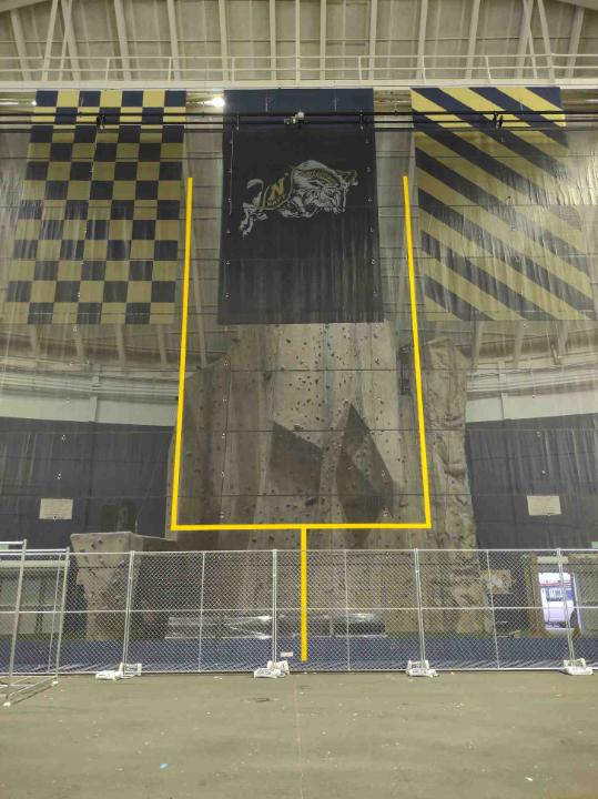 College 5-9/16” O.D. Yellow Football Goalpost, Surface Mount