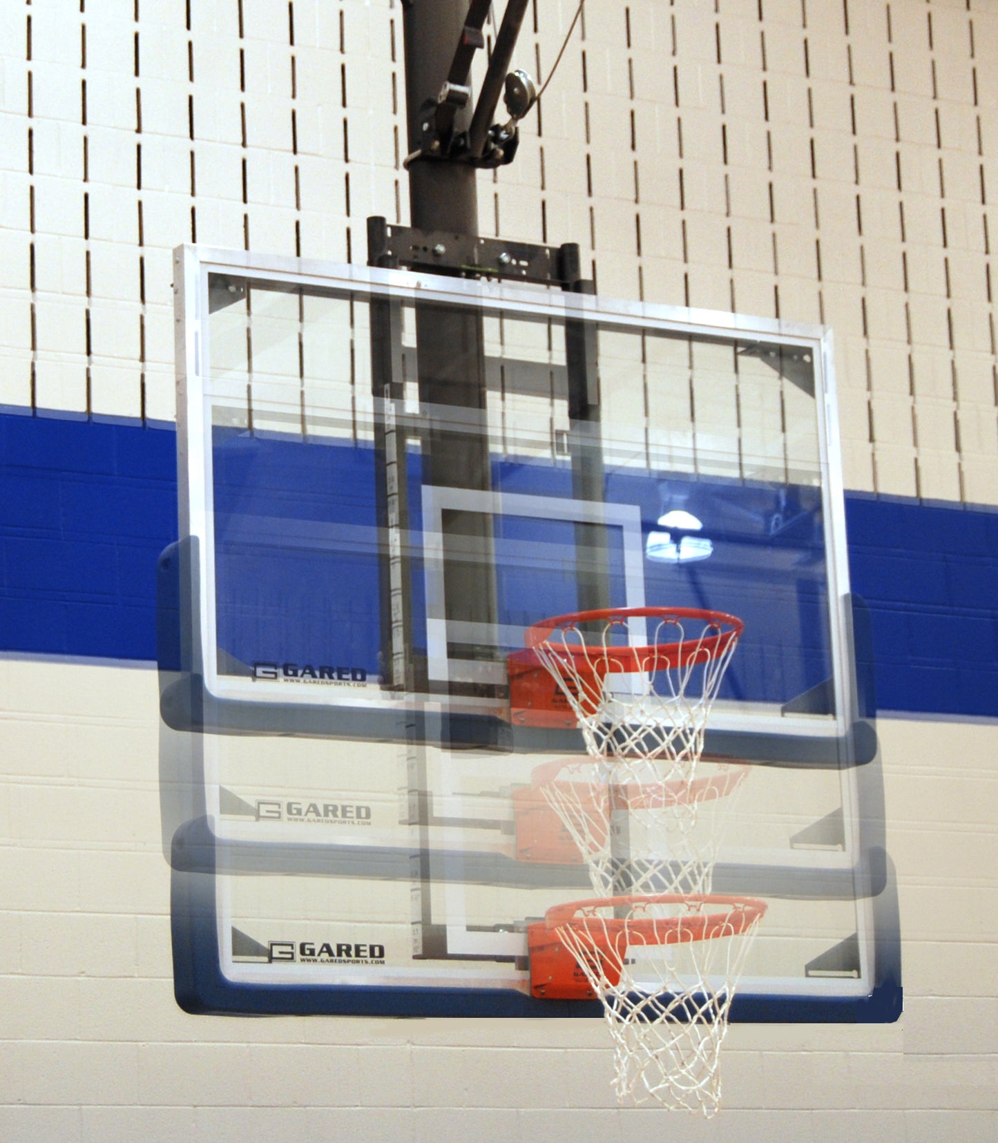 Manual Basketball Backboard Height Adjuster, Single Post