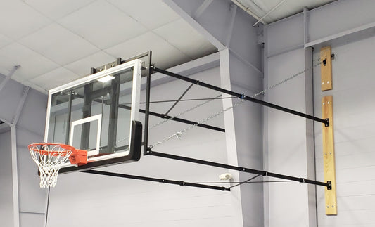 Corner Mount Stationary Wall Mount Package with Glass Board, 9' - 12' Length