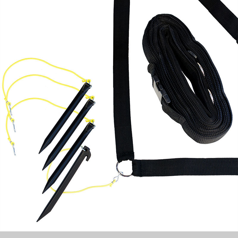 Outdoor Volleyball Boundary Lines 2” Black Webbing