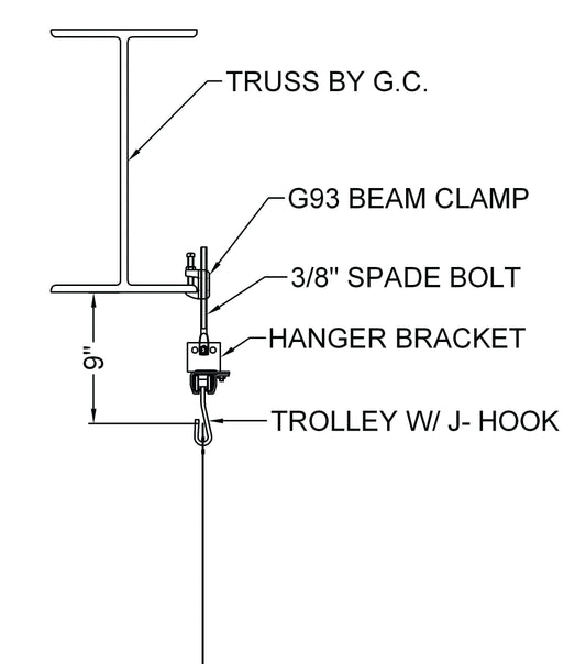 Walk-Draw Gymnasium Curtain