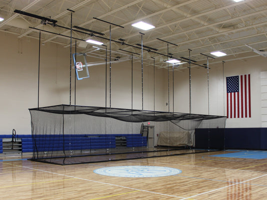 Indoor Bottom Lift Multi-Sport Cage, 55'