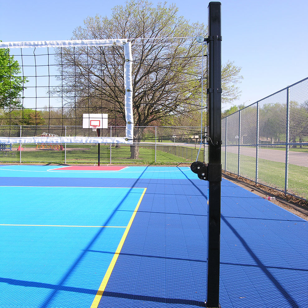 Douglas® VBS-3.5 SQ Outdoor Power Volleyball System, 3.5" SQ Steel, Black