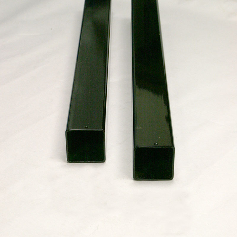 GS-42SQ Galvanized Steel Ground Sleeves 42″ Long for 3.5″ SQ Posts, Black