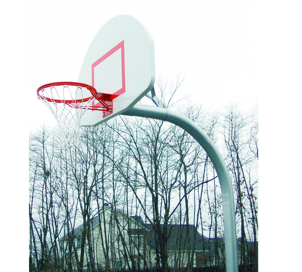 Gooseneck 4.5" FST Basketball System, Fan Shaped Steel