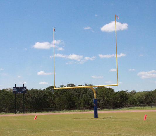 High School 4-1/2" O.D. Yellow Football Goalpost, Surface Mount