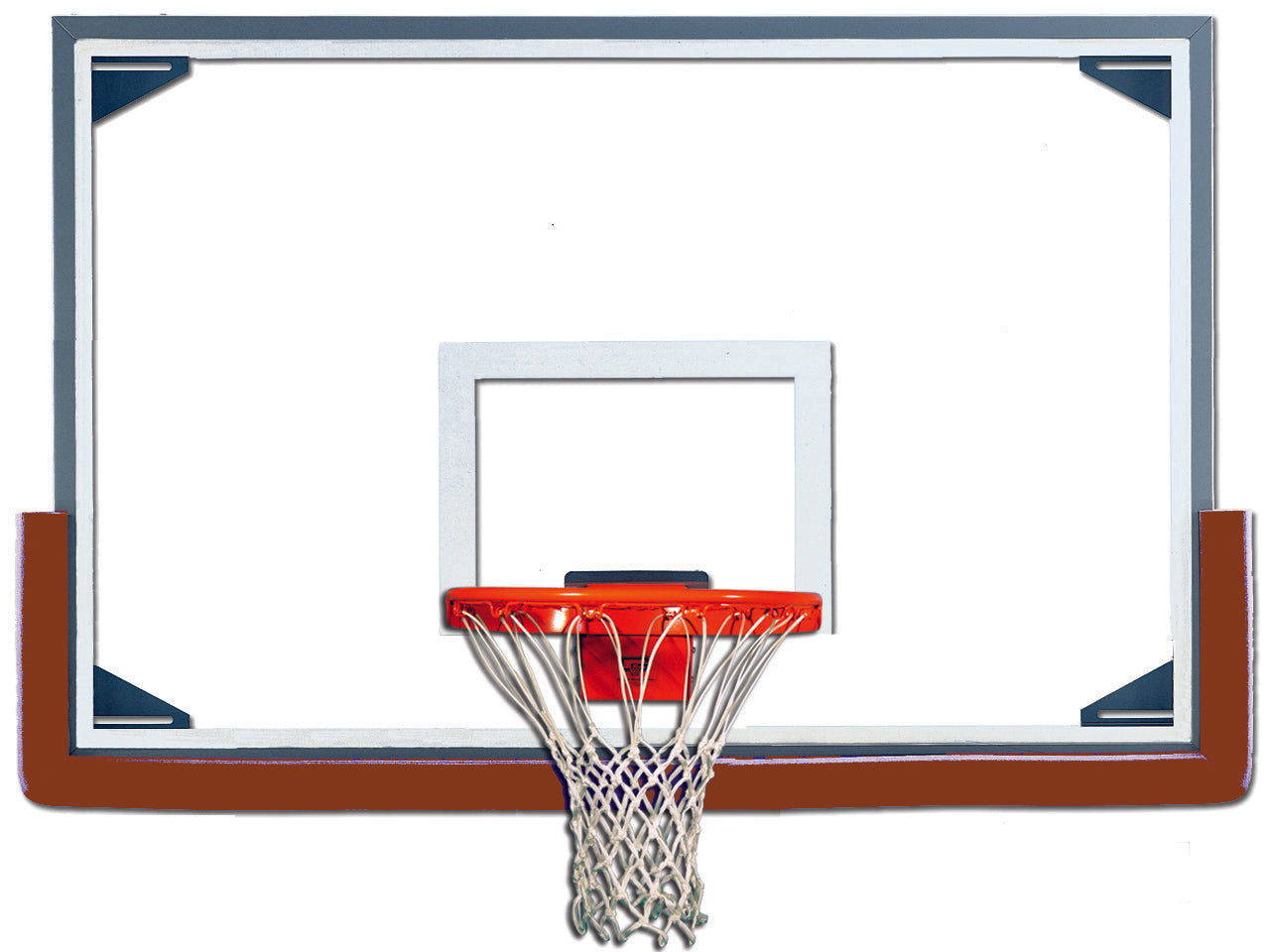 Oversized Steel-Framed Glass Basketball Backboard