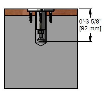 Wood Surface over Concrete Floor Anchor