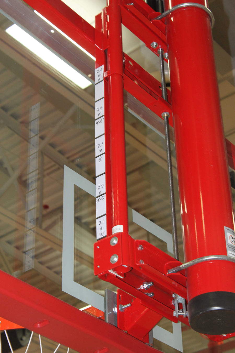 Manual Basketball Backboard Height Adjuster, Single Post