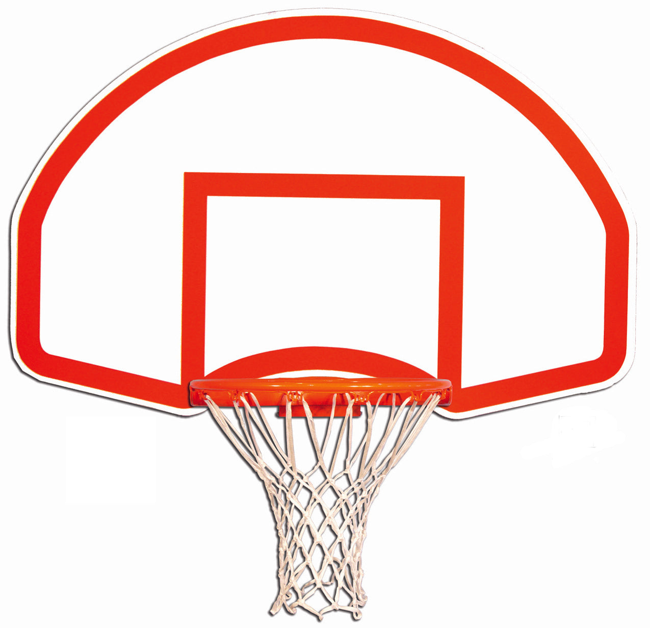 Rear-Mount Fan-Shape Marked Steel Basketball Backboard