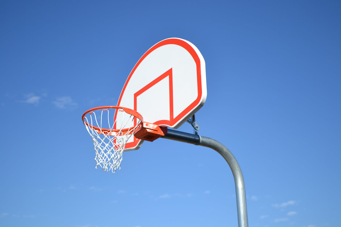 Rear-Mount Fan-Shape Marked Steel Basketball Backboard