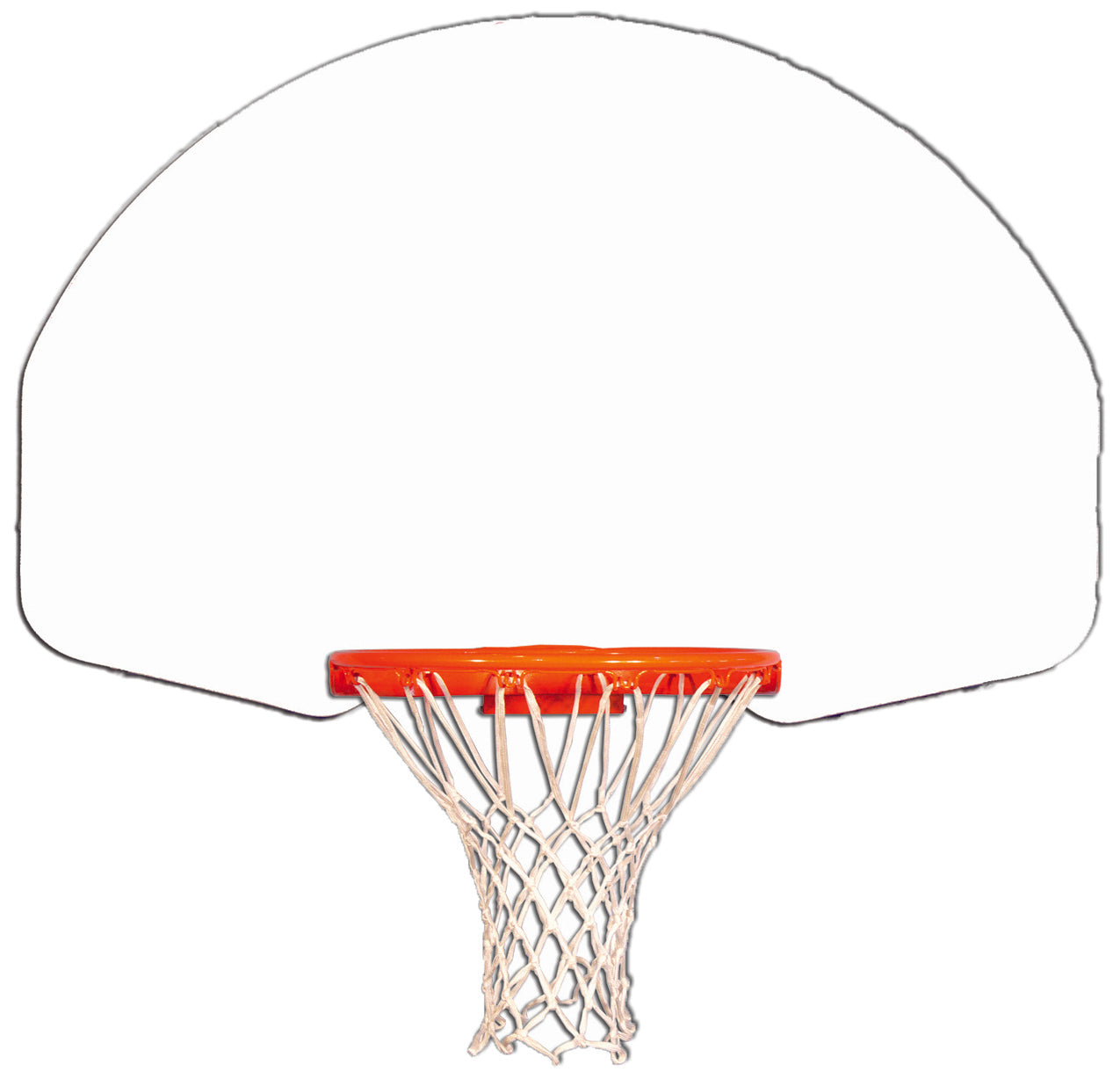 Rear-Mount Fan-Shape Unmarked Steel Basketball Backboard