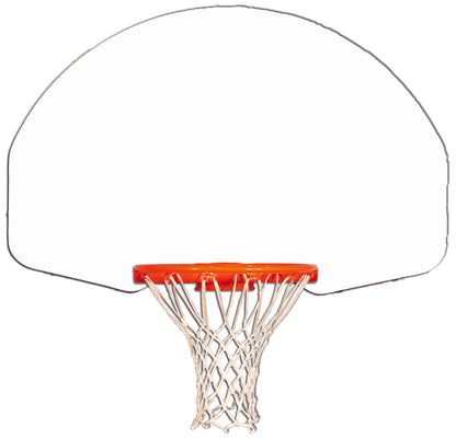 Rear-Mount Fan-Shape Unmarked Steel Basketball Backboard
