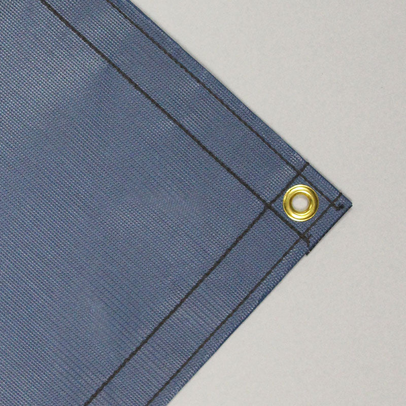 Blue Vinyl Coated Polyester Max Privacy Windscreens