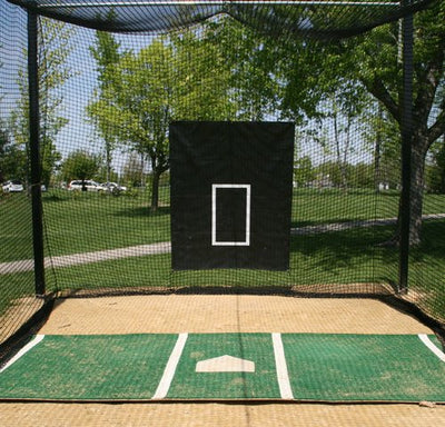 Baseball Vinyl Hitting Backdrop with Pitching Target
