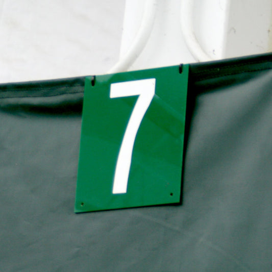 Court Numbers, White On Green (Plastic)