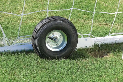 PRO Portable Soccer Goals, 4″ Round Aluminum, Official Size with 4mm Nets