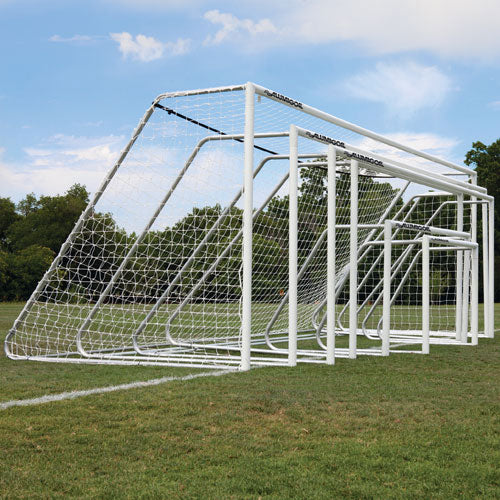 CLUB Portable Soccer Goals, 3″ Round Aluminum with 4mm Nets