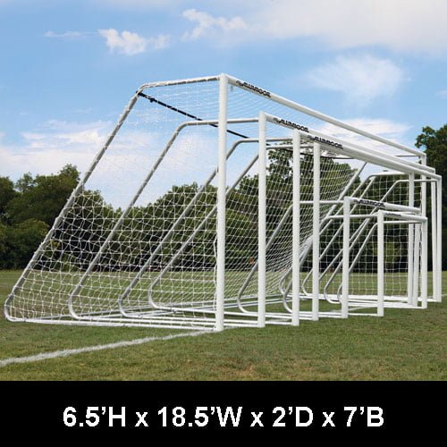CLUB Portable Soccer Goals, 3″ Round Aluminum with 4mm Nets