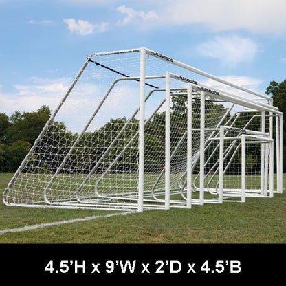 CLUB Portable Soccer Goals, 3″ Round Aluminum with 4mm Nets