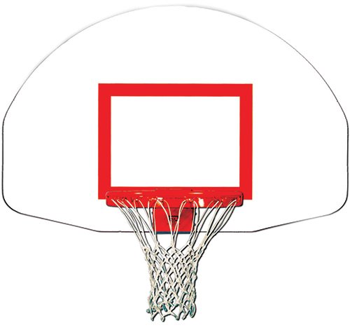 FST Fan Shaped Steel Backboard with Target, 38″ x 55″
