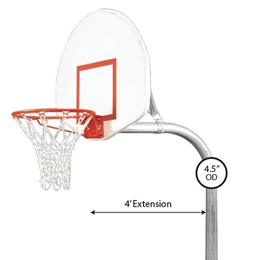 Gooseneck 4.5″ OD Pole Only with 4′ Extension & Sway Braces