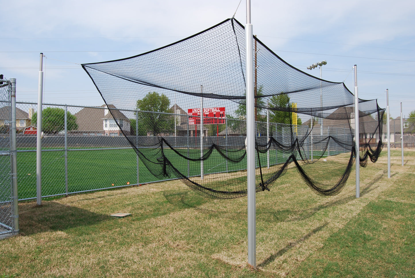 Outdoor 3-1/2" O.D. Aluminum Batting Cage, 70'