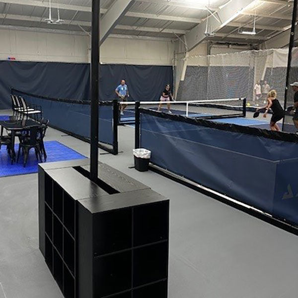 Movable, Semi-permanent Pickleball Court Divider Systems