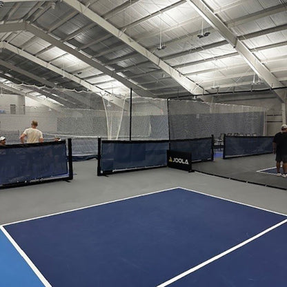 Movable, Semi-permanent Pickleball Court Divider Systems