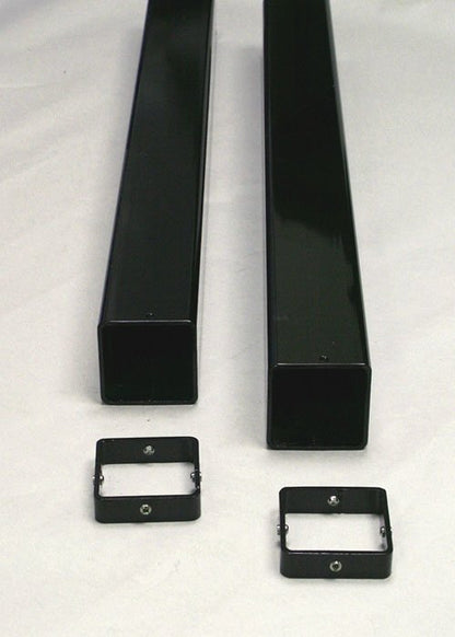 GS-36SQ Steel Ground Sleeves 36″ Long for 3″ SQ Posts w/Collars (For Sand VB), Black