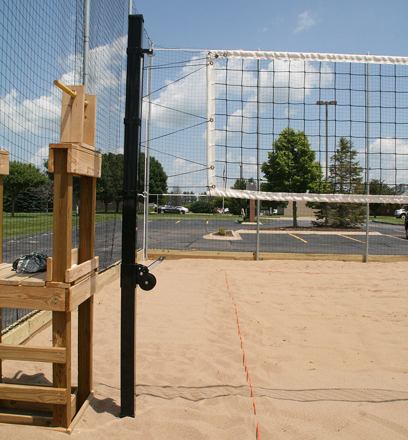 Douglas® VBS-3.5 SQ Outdoor Power Volleyball System, 3.5" SQ Steel, Black