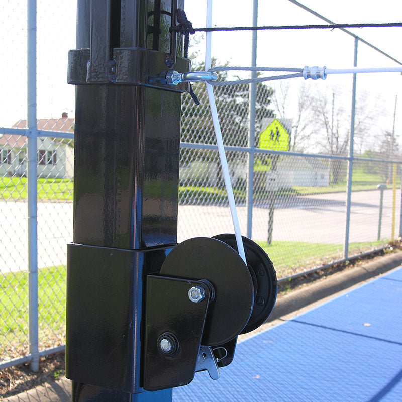 Douglas® VBS-3.5 SQ Outdoor Power Volleyball System, 3.5" SQ Steel, Black