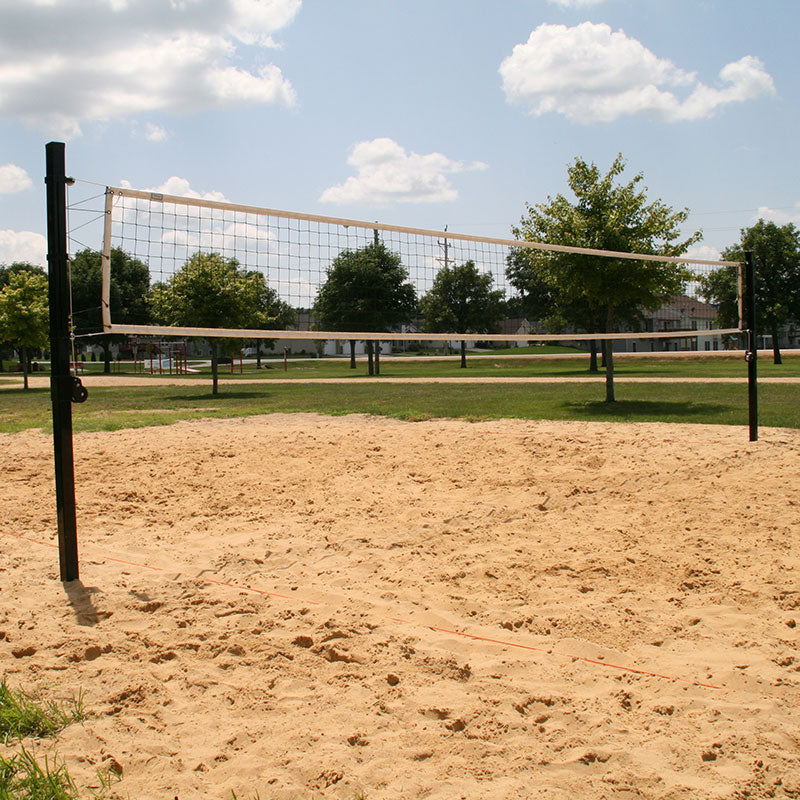 Douglas® VBS-3.5 SQ Outdoor Power Volleyball System, 3.5" SQ Steel, Black