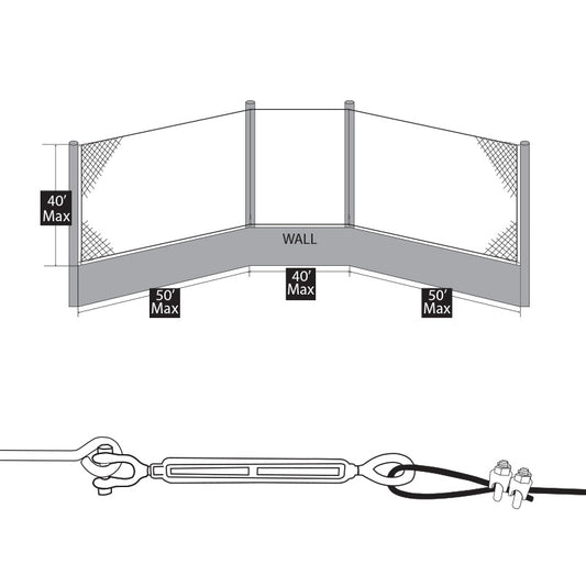 Douglas® Standard Backstop Cable Hardware Kit