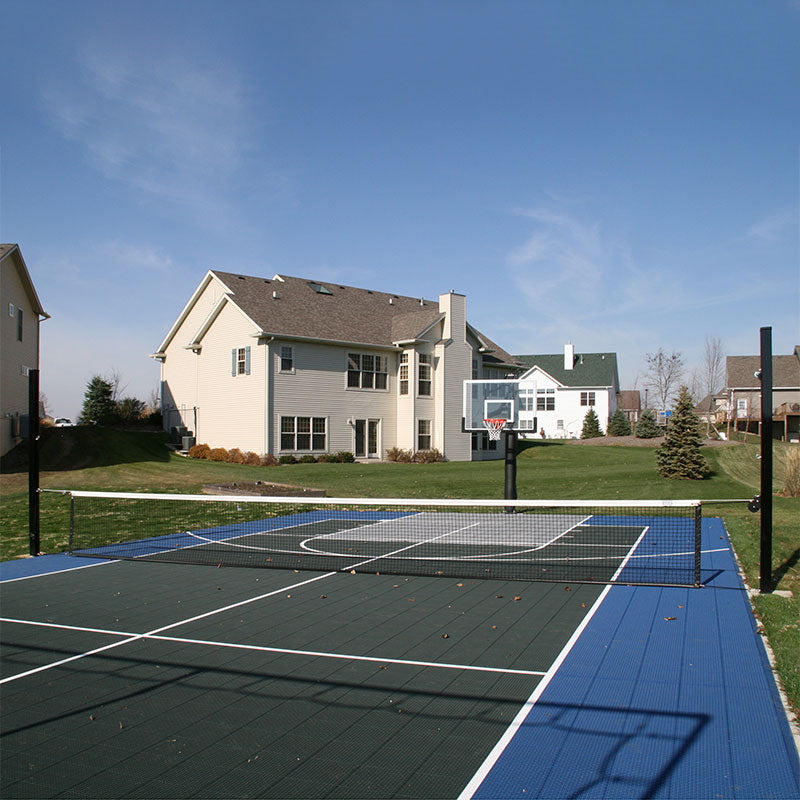 4″ Square Aluminum Adjustable Volleyball Net System – Multi-Sport Court Use