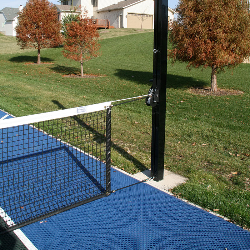 4″ Square Aluminum Adjustable Volleyball Net System – Multi-Sport Court Use