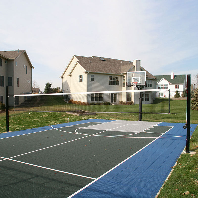 4″ Square Aluminum Adjustable Volleyball Net System – Multi-Sport Court Use