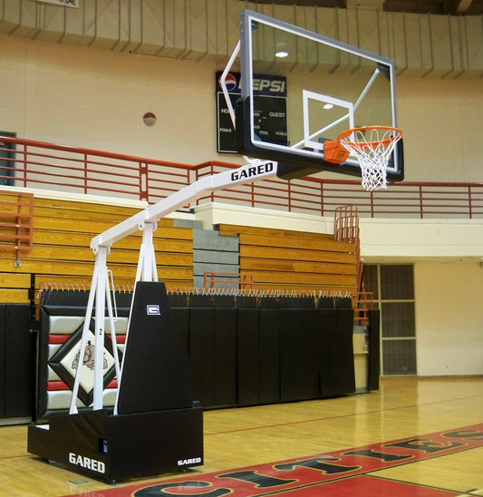 Hoopmaster Collegiate Portable Basketball Backstop, 8' Boom
