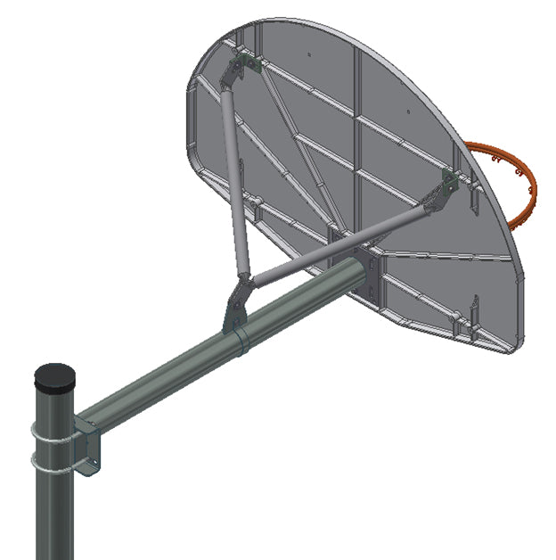 Standard Duty Playground 4-1/2" O.D. Adjustable Straight Post