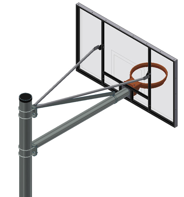 Heavy Duty Playground 5-9/16" O.D. Adjustable Straight Post