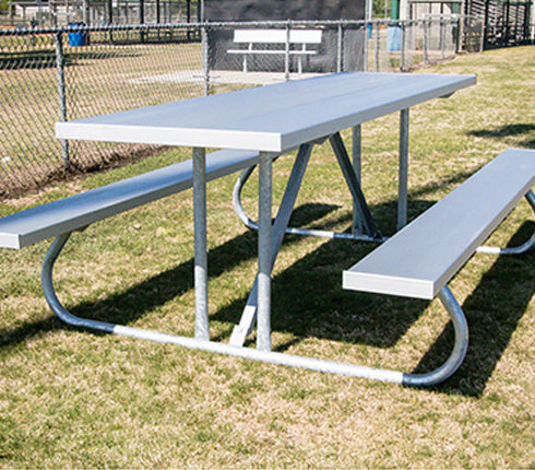 ALUMINUM PICNIC TABLES (STANDARD GAUGE) 1-5/8'' GALVANIZED STEEL