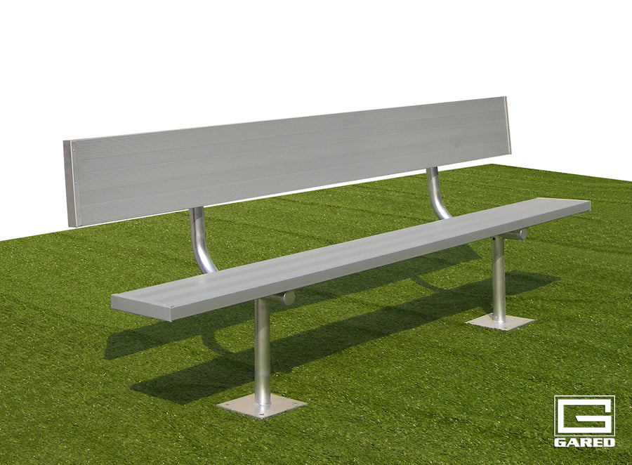Spectator 27' Surface Mount Bench with Back