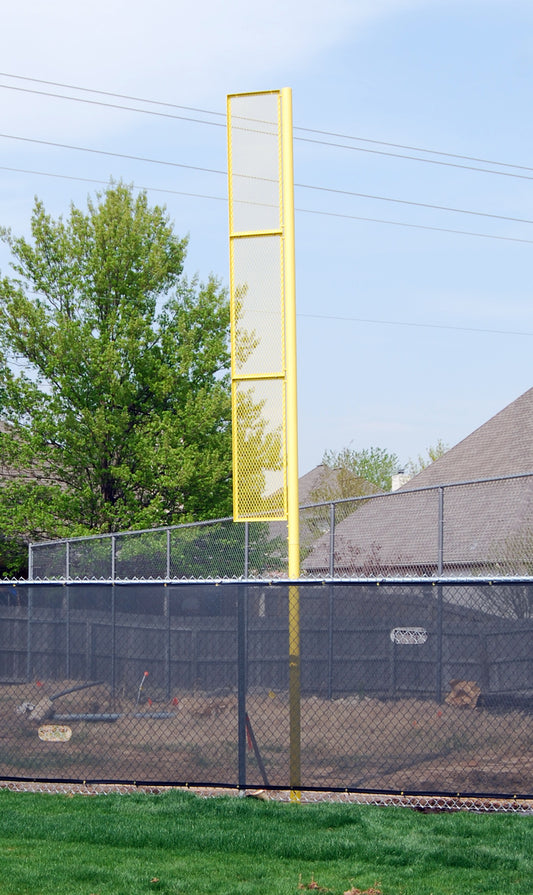 Stadium 30' Inground Foul Pole, White