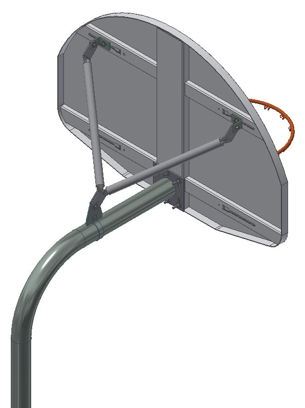 Standard Duty Playground 4-1/2" O.D. Gooseneck Post