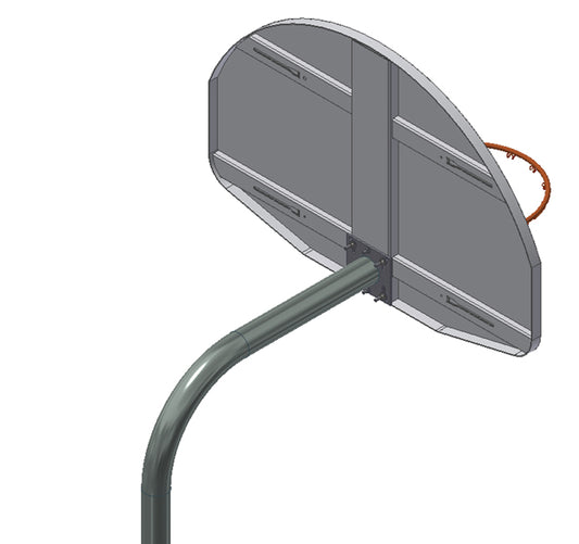 Standard Duty Playground 4-1/2" O.D. Unbraced Gooseneck Post