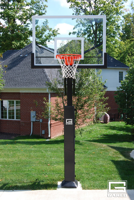 Collegiate Jam Adjustable Basketball Hoop with Glass Board