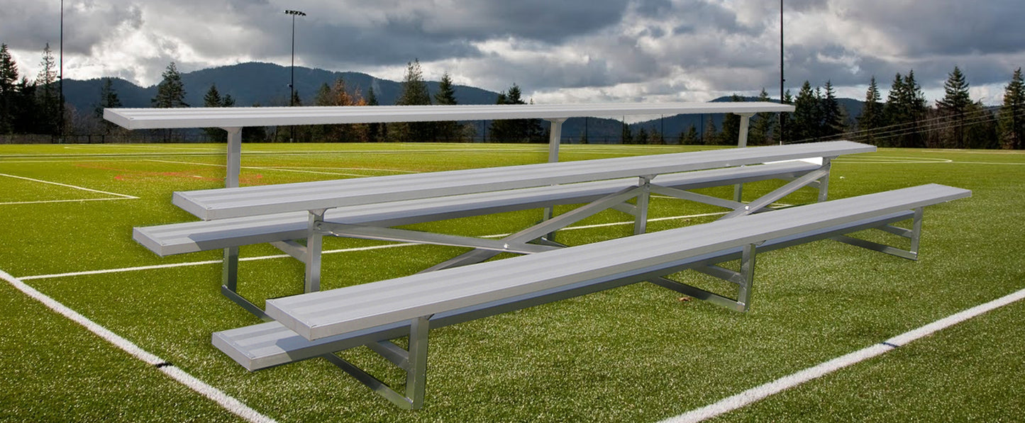 Spectator Stationary 21' Low Rise Bleacher, 3 Row
