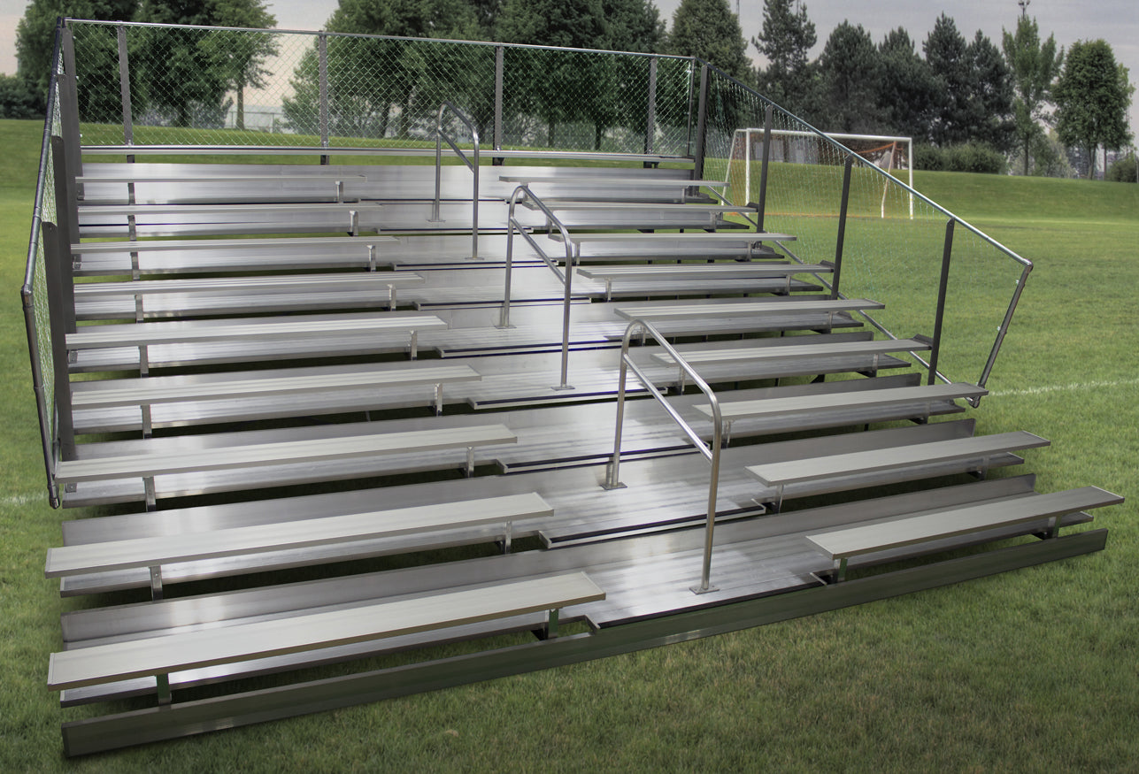 Spectator Stationary 15' Bleacher with Aisle, 10 Row