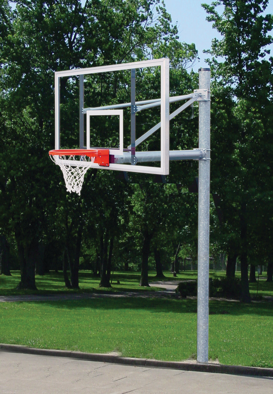 Heavy Duty 5-9/16" O.D. Straight Post Basketball Package