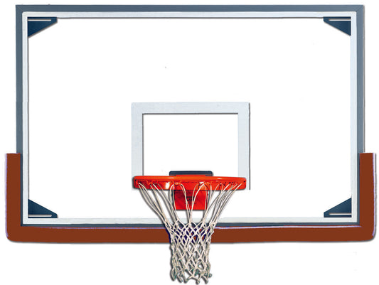 Oversized Steel-Framed Glass Basketball Backboard